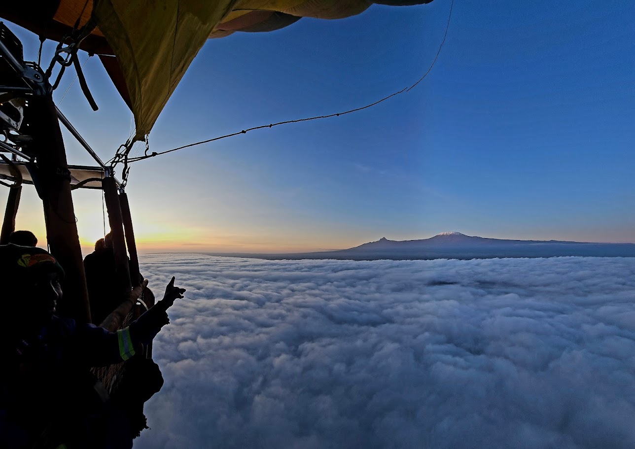 Balloon pilot giving a safety briefing before flight